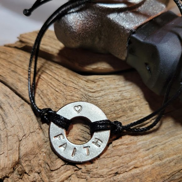 Hand Crafted Jewelry - Custom Bracelet Adjustable, word personalized